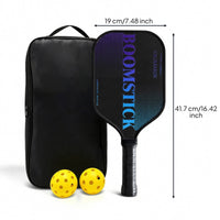 Carbon Fiber Pickleball Paddle 16mm Pickleball Paddle with Carbon-Fiber Racket Perforated Grip Non-Slip for Beginners, Practice