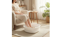 Shallow Plastic Wash Basin Shallow-Depth Wash Basin with Rolled Rim Easy to Clean Washbasin Sturdy for Renters, Students, Bathroom, Laundry Room
