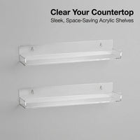 Seasoning Organizer Wall Mounted Rack, Clear Transparent Acrylic 4 Tier, Kitchen Counter Storage and Organization, Cabinet Door Spice for Home Cook