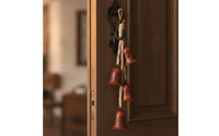 Hanging Bell with Rope Rustic Hanging Bell Aged Ornament for Door, Christmas Tree, Wreath