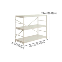 Rust-Resistant Steel Storage Shelving Minimalist 3-Tier Storage Rack Space-Saving Steel Shelving Unit Long-Lasting for Kitchen