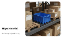 Workplace Logistics Box Space-Saving Stackable Plastic Crate Stackable Storage Container High Load Capacity for Factory, Moving