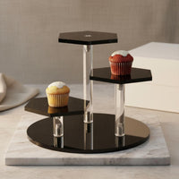 Transparent Acrylic Display Stand Clear Tiered Display Stand Multi Purpose Acrylic Riser Stacked for Shelf, Room Decor, Desk