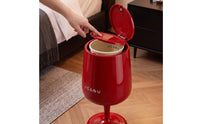 Press-Open Trash Can with Lid Tall Goblet Trash Can Sculptural Wastebasket Modern for Living Room, Home Bar, Bedroom