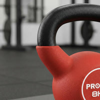 Dipped Coating Cast Iron Kettlebell Textured Finish Costless Weight Home Gym Fitness Gear Full Body Training