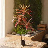 Artificial Potted Plant Tall Fake Plant with Pot Low-Maintenance Artificial Tree for Entryway, Office, Lobby