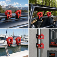 4 Pieces Easy to Install Rubber Clamp with Mounting Hardware Long-Lasting Quick-Release Clamp Heavy-Duty Space-Saving for Utility Vehicle