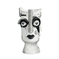 Human Face Vase Sculptural Face Vase Artistic for Art Lovers, Office Desk