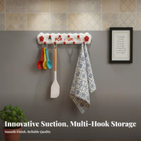 Easy Installation Suction Cup Hook Rack Strong Load-Bearing Drill-Tool-Less Wall Hanger Dopamine Decor for Women, Bathroom, Behind Door