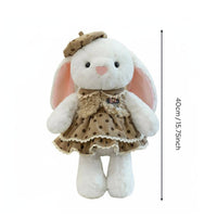 Hat Bunny Doll Birthday Gift Stuffed Hare Toy Soft and Cuddly Bunny Stuffed Animal for Playful Moments