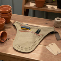 Canvas Tool Pouch Adjustable Strap Tool Belt Pouch Multiple-Pocket Utility Apron for Electricians