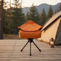 Swivel Camping Stool Lightweight Rotating Stool with Storage Bag Compact Collapsible for Campers, Fishing, Outdoor Activities