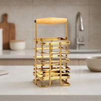 Kitchen Utensil Holder, Modern Carbon Steel Knife Block with Knife Compartment, Cutlery Box for Countertop and Work Surface, with Chopstick Holder
