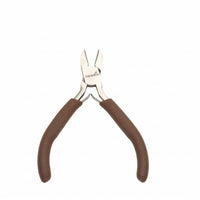 Brown Handles Jewelry Making Plier Metal Body Wire Working Plier Silver Toned Craft Tool Polished Finish for DIY Crafting