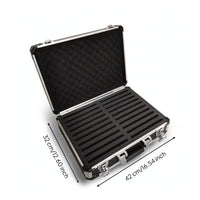 Lockable Cell Phone Box with Key Secure Cell Phone Locker with Handle Multi-Slot Aluminum Alloy for Teachers, Offices, Meeting Room