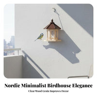 Easy to Fill Hanging Wooden Bird Feeder Weather Resistant Hanging Bird Feeder Heavy Duty for Children, Balcony, Garden, Patio