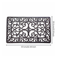 Cast Metal Boot Mat Weather Resistant Cast Iron Doormat Non-Slip Vintage Boot Mat for Gardeners, Front Door, Garden