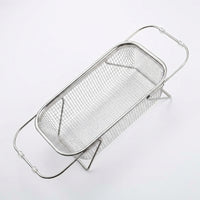 Kitchen Sink Strainer and Extendable Draining Basket, Stainless Steel Mesh Vegetable Colander and Fruit Strainer, Space Saving Kitchen Sizes