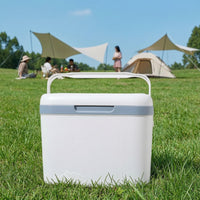 Portable Cooler with Temperature Display Insulated Cooler Box with Ice Bags Hard-Sided Bag Compact for Campers, Picnickers, Camping, Picnics, Car Travel