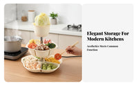 3-Tier Rotating Food carrier 360-Degree Rotation 3-Tier Platter Set for Families