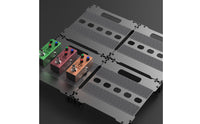 2 Pieces Interlocking Modular Pedalboard Anti-Slip Pedalboard with Adjustable Feet Textured Gear Sturdy for Guitarists, Bassists, Stage