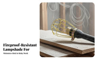 E27 Mechanic's Light Drop-Resistant Wire Guard Inspection Lamp Shock-Resistant Cage Caged Work Light for Mechanics, Construction Workers, Garage