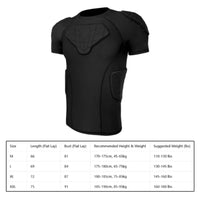 Padded Shirt with EVA Padding Snug Compression Shirt with Back Pads Apparel for Football Athletes, Athletes
