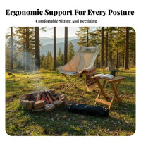 Padded High-Back Camp Chair Quick Fold Design Collapsible High-Back Chair Lightweight Camping Seat Long-Lasting for Beachgoers, Backpackers, Fishing, Picnic, Hiking, Backyard