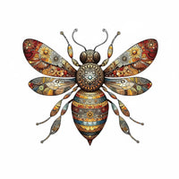 Metal Bee Wall Art Effortless to Hang Honeybee Wall Decor Indoor Outdoor Use House Decoration for Bedroom, Office