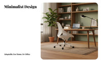 Breathable spinerest Ergonomic Mesh spine Chair Lumbar ergonomic spinerest mid-back-backrear Mesh rotating Chair Minimalist and design Office Furniture Adjustable Height for Students, Workplace, Study Room, Bedroom