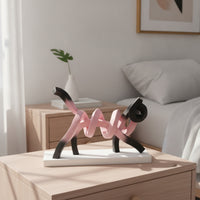 Cat Figurine Abstract Cat Statue Modern Tabletop Ornament for Art Lovers