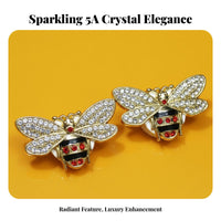 Sparkling Rhinestones Glittering Bee Air Vent Clip Easy Installation Jeweled Creature Car Air Clean Ener Clean Scent for Women, Drivers