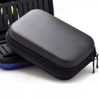 Zip-Around Fishing Lure Storage Case Compact EVA Tackle Case Rectangular Lure Storage Bag Black for Anglers, Fishermen