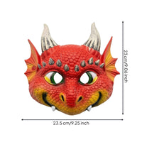 Dragon Mask Lightweight Dragon Mask with Horns Realistic Soft for Cosplayers, Cosplay, Costume Parties
