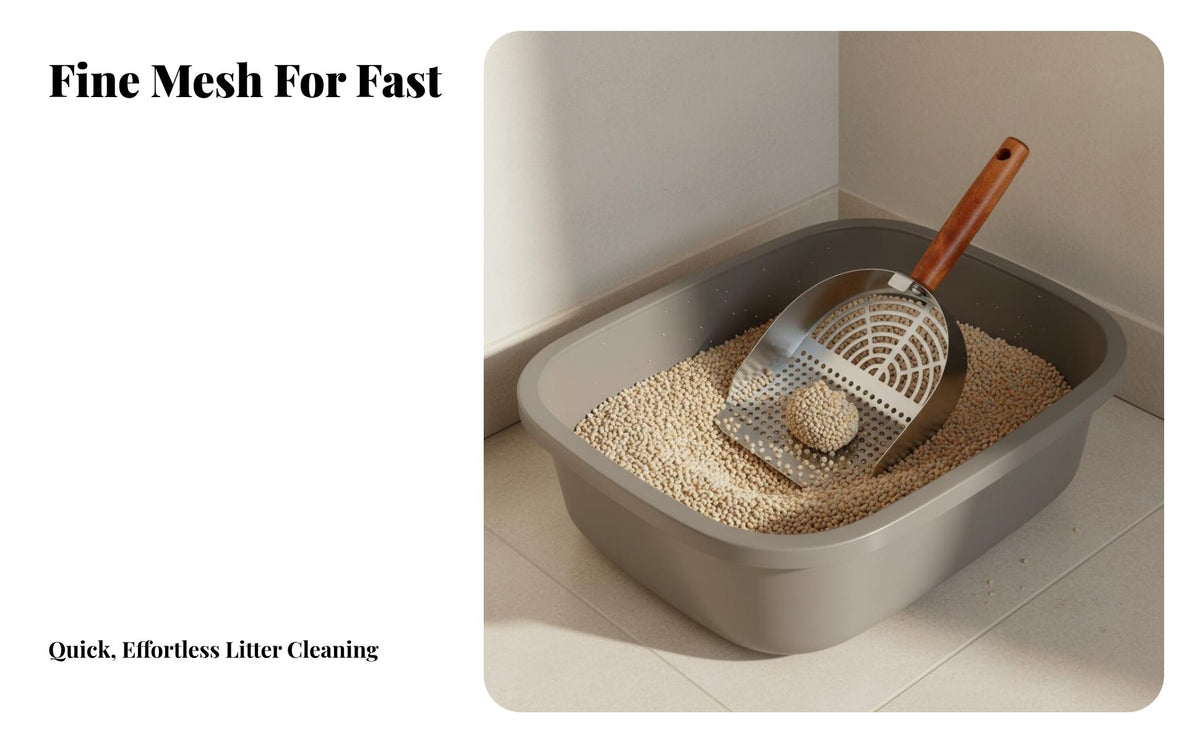 Cat Feline Waste Remover Rust-Resistant Stainless Steel Waste Scooper Efficient Sifting Metal Litter Sifter