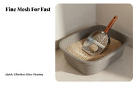Cat Feline Waste Remover Rust-Resistant Stainless Steel Waste Scooper Efficient Sifting Metal Litter Sifter