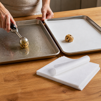 Non-Stick Parchment Paper for Baking and Frying, Greaseproof Oven Tray Liners