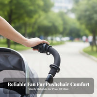 Multi-Functional Stroller Fan Mount Easy to Install Attach-on Fan Stand 360° Rotation for Parents, Caregivers, Travel, Outdoors, Bedroom