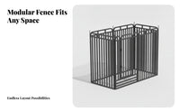 Locking Latch Modular Pet Fence Enclosure Heavy-Duty Metal Pet Enclosure Expandable