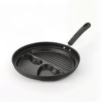 Divided Breakfast Pan Induction Compatible Nonstick Pan with Handle Multi-Sectional Skillet Stone-Coated for Singles, Busy Commuters, Small Kitchens, Rv Camping
