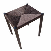Stackable Woven Top Stool Backless Design Dining Seat Long-Lasting Frame Household Furniture Bohemian Design for Families, Homeowners, Interior Decorators, Kitchen, Living Room, Bedroom