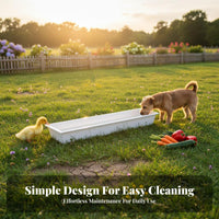 Multi-Purpose Rectangular Feed Trough Multipurpose Poultry Feeding Trough Long-Lasting for Farmers, Goat Keepers, Chicken Coop, Backyard