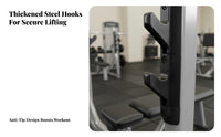 300kg Load Capacity Bench Press and Squat Rack Heavy Duty Multifunctional Weightlifting Bench Sturdy Steel Construction Multi-Function Barbell Rack Stable Triangular Design for Weightlifters, Bodybuilders