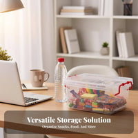 Clear Lidded Container debrisproof Storage Box With Lid for Closet, Street Vendors