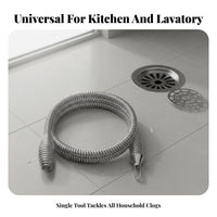 Heavy-Duty Toilet Clog Remover Easy to Use Drain Snake Auger Reusable for DIY Enthusiasts, Plumbers, Floor Drains, Home Maintenance, Kitchen