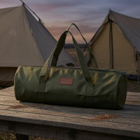 Zippered Oxford Cloth Stuff Sack Label Tag Carry Handle Gear Bag