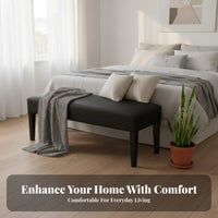 Modern Minimalist Design Padded End-of-Bed Bench Versatile Design Padded Entryway Stool Comfortable Foam Filling Indoor Furniture Easy to Clean for Boutique Owners, Homeowners, Families, Bedroom, Hallway, Dressing Room, Cloakroom