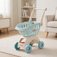 Children's Play Trolley Cart Shopping Cart Playset Compact for Kids