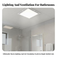 Low Noise Operation Ceiling Exhaust Fan Light Energy Saving 2-in-1 Ventilation Light Powerful Suction LED Exhaust Fan Combo Wet Rated for Homeowners, Families, Adults, Toilet, Kitchen, Hotel, Basement