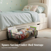 Flat Storage Drawer with casters Multi-Purpose Rolling Storage Drawer for Parents
